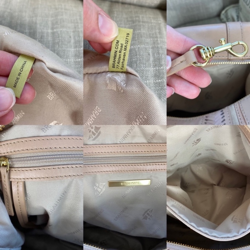 SOLD Brahmin Delaney Satchel Khaki Knoxville - Picture 15 of 16